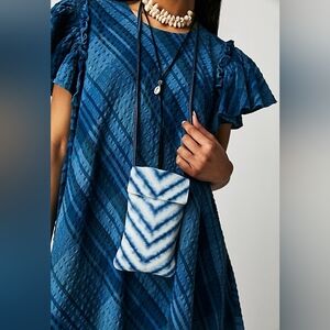 Free People Collection Let's Dance Phone Crossbody Bag/Chevron Print